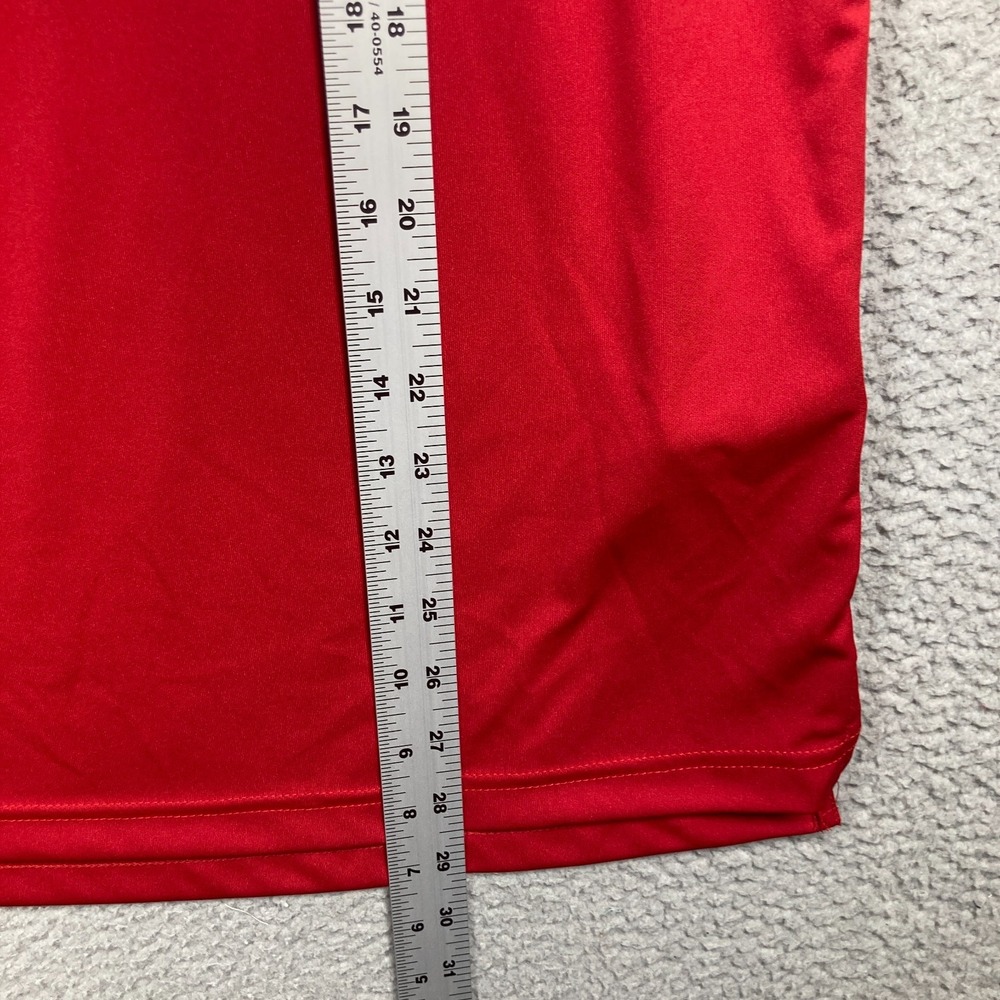 Malone University Pioneers Polo Shirt Men's Large Red Short Sleeve Adidas - Picture 3 of 7